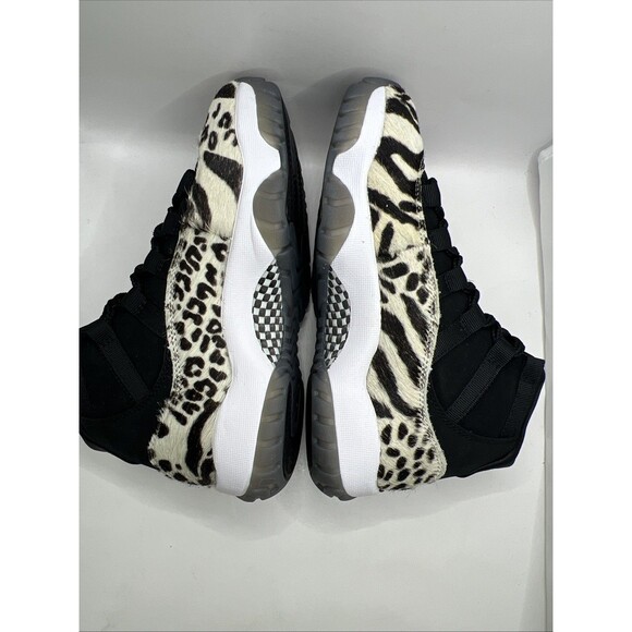 Air Jordan 11 Retro “Animal Instinct” Women's Shoes Black/Gym Red Sail White 5.5 - Picture 8 of 14